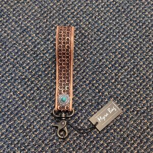 NWT Myra Bag Brown and Black Patterned Key Fob